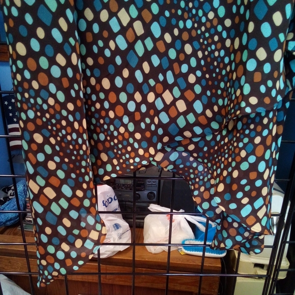 Russell Kemp 4X Multicolored Pattern Skirt handkerchief hem elastic waist Pretty - Picture 5 of 5